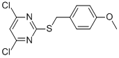 4,6-DICHLORO-2[[(4-METHOXYPHENYL)METHYL]THIO]PYRIMIDINE Struktur