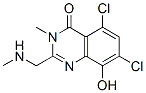 4(3H)-Quinazolinone,  5,7-dichloro-8-hydroxy-3-methyl-2-[(methylamino)methyl]- Struktur