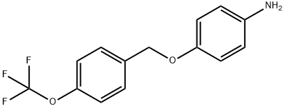 BenzenaMine, 4-[[4-(trifluoroMethoxy)phenyl]Methoxy]- Struktur