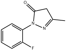 1-(2-fluorophenyl)-3-methyl-1H-pyrazol-5(4H)-one Struktur