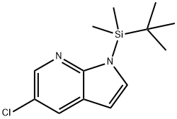 1H-Pyrrolo[2,3-b]pyridine, 5-chloro-1-[(1,1-dimethylethyl)dimethylsilyl]- Struktur