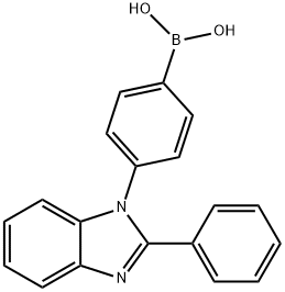 [4-(2-苯基-1H-苯并咪唑-1-基)苯基]硼酸 結(jié)構(gòu)式