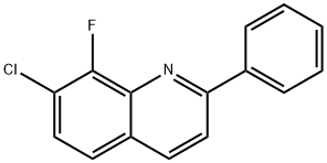 7-chloro-8-fluoro-2-phenylquinoline Struktur