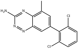 1,2,4-Benzotriazin-3-aMine, 7-(2,6-dichlorophenyl)-5-Methyl- Struktur