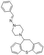 1-Piperazinamine, 4-(10,11-dihydrodibenzo(b,f)thiepin-10-yl)-N-(phenyl methylene)- Struktur