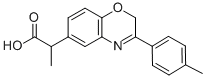 alpha-Methyl-3-(4-methylphenyl)-2H-1,4-benzoxazine-6-acetic acid Struktur