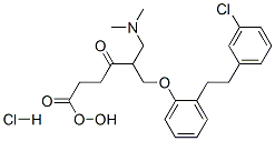 4-[1-[2-[2-(3-chlorophenyl)ethyl]phenoxy]-3-dimethylamino-propan-2-yl] oxy-4-oxo-butanoic acid hydrochloride Struktur