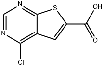 4-chlorothieno[2,3-d]pyriMidine-6-carboxylic acid Struktur