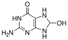 6H-Purin-6-one,  2-amino-1,7,8,9-tetrahydro-8-hydroxy- Struktur