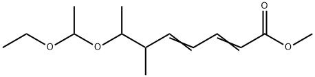 2,4-Octadienoic acid, 7-(1-ethoxyethoxy)-6-methyl-, methyl ester Struktur