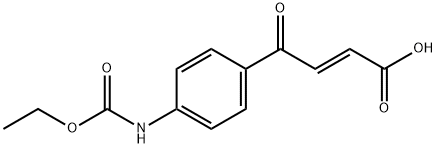 2-Butenoic acid, 4-(4-((ethoxycarbonyl)amino)phenyl)-4-oxo-, (E)- Struktur