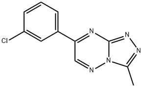 4-(3-chlorophenyl)-9-methyl-1,2,5,7,8-pentazabicyclo[4.3.0]nona-2,4,6, 8-tetraene Struktur