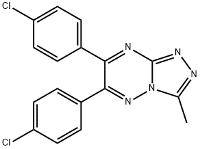 6,7-Bis(4-chlorophenyl)-3-methyl-1,2,4-triazolo(4,3-b)(1,2,4)triazine Struktur