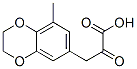 1,4-Benzodioxin-6-propanoic  acid,  2,3-dihydro-8-methyl--alpha--oxo- Struktur