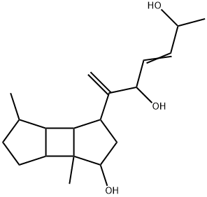 6-(Decahydro-3-hydroxy-3a,6-dimethylcyclobuta[1,2:3,4]dicyclopenten-1-yl)-2-methyl-3,6-heptadiene-2,5-diol Struktur