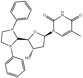 5'-DEOXY-5'-(1,3-DIPHENYL-2-IMIDAZOLIDINYL)THYMIDINE|5'-DEOXY-5'-(1,3-DIPHENYL-2-IMIDAZOLIDINYL)THYMIDINE