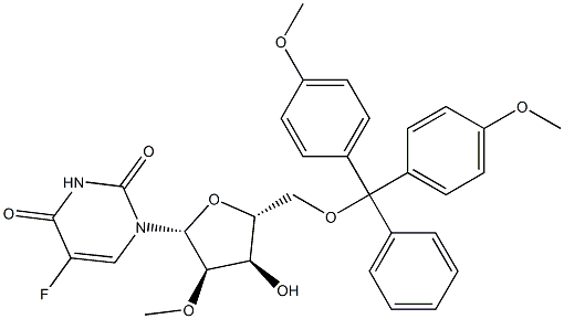 5'-O-(DIMETHOXYTRITYL)-5-FLUORO-2'-O-METHYLURIDINE Struktur