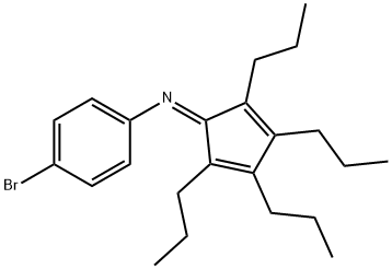 4-BROMO-N-(2,3,4,5-TETRAPROPYLCYCLOPENTA-2,4-DIENYLIDENE)ANILINE Struktur