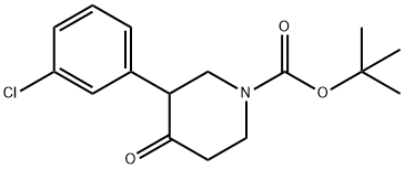 1-BOC-3-(3'-CHLOROPHENYL)-PIPERIDIN-4-ONE Struktur