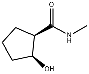 Cyclopentanecarboxamide, 2-hydroxy-N-methyl-, cis- (9CI) Struktur