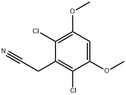 2-(2,6-dichloro-3,5-dimethoxyphenyl)acetonitrile Struktur