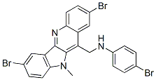 (4-BROMO-PHENYL)-(2,7-DIBROMO-10-METHYL-10H-INDOLO[3,2-B]QUINOLIN-11-YL)-METHYL-AMINE Struktur