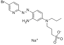 2-(5-BROMOPYRIDYLAZO)-5-(N-PROPYL-N-SULF OPROPYLAMI Struktur