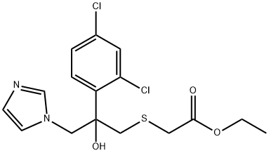 ethyl 2-[2-(2,4-dichlorophenyl)-2-hydroxy-3-imidazol-1-yl-propyl]sulfa nylacetate Struktur