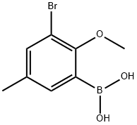 3-BROMO-5-METHYL-2-METHOXYPHENYLBORONIC& Struktur