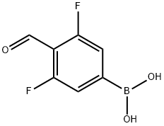 3,5-DIFLUORO-4-FORMYLPHENYLBORONIC ACID Struktur