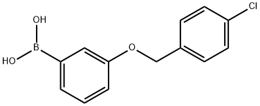 3-(4'-CHLOROBENZYLOXY)PHENYLBORONIC ACID Struktur