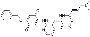 2-ButenaMide, 4-(diMethylaMino)-N-[4-[[3,6-dioxo-4-(phenylMethoxy)-1,4-cyclohexadien-1-yl]aMino]-7-ethoxy-6-quinazolinyl]-, (2E)- Struktur