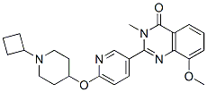 4(3H)-Quinazolinone,  2-[6-[(1-cyclobutyl-4-piperidinyl)oxy]-3-pyridinyl]-8-methoxy-3-methyl- Struktur