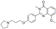 4(3H)-Quinazolinone,  8-methoxy-3-methyl-2-[4-[3-(1-pyrrolidinyl)propoxy]phenyl]- Struktur