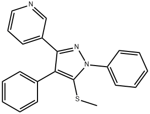 3-(1,4-DIPHENYL-5-METHYLTHIO-1H-PYRAZOL-3-YL)PYRIDINE Struktur