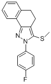 2-(4-FLUOROPHENYL)-3-METHYLTHIO-4,5-DIHYDRO-2H-BENZO[G]INDAZOLE Struktur