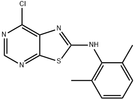 (7-CHLOROTHIAZOLO[5,4-D]PYRIMIDIN-2-YL)-(2,6-DIMETHYLPHENYL)AMINE Struktur