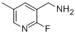 3-PYRIDINEMETHANAMINE, 2-FLUORO-5-METHYL- Struktur