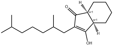 CIS-2-(2,6-DIMETHYLHEPTYL)-3-HYDROXY-3A,4,5,6,7,7A-HEXAHYDROINDEN-1-ONE Struktur