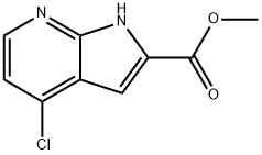 1H-Pyrrolo[2,3-b]pyridine-2-carboxylic acid, 4-chloro-, methyl ester Struktur