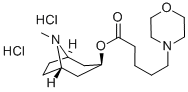 4-Morpholinepentanoic acid, 8-methyl-8-azabicyclo(3.2.1)oct-3-yl ester , dihydrochloride, exo- Struktur