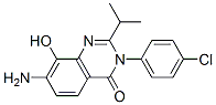 4(3H)-Quinazolinone,  7-amino-3-(4-chlorophenyl)-8-hydroxy-2-(1-methylethyl)- Struktur