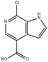 1H-Pyrrolo[2,3-c]pyridine-4-carboxylic acid, 7-chloro- Struktur