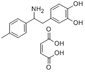 4-(2-Amino-2-(4-methylphenyl)ethyl)-1,2-benzenediol (Z)-2-butenedioate  (1:1) (salt) Struktur