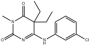 5,5-Diethyl-4-(2-chlorophenyl)iminobarbituric acid Struktur