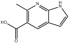 1H-Pyrrolo[2,3-b]pyridine-5-carboxylic acid, 6-methyl- Struktur