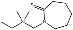 2H-Azepine-2-thione,  1-[(ethyldimethylsilyl)methyl]hexahydro- Struktur