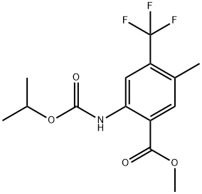 Benzoic acid, 5-Methyl-2-[[(1-Methylethoxy)carbonyl]aMino]-4-(trifluoroMethyl)-, Methyl ester Struktur