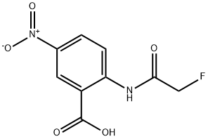 2-fluoroactylamino-5-nitrobenzoicacid Struktur