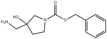 1-Cbz-3-aminomethyl-3-hydroxypyrrolidine Struktur